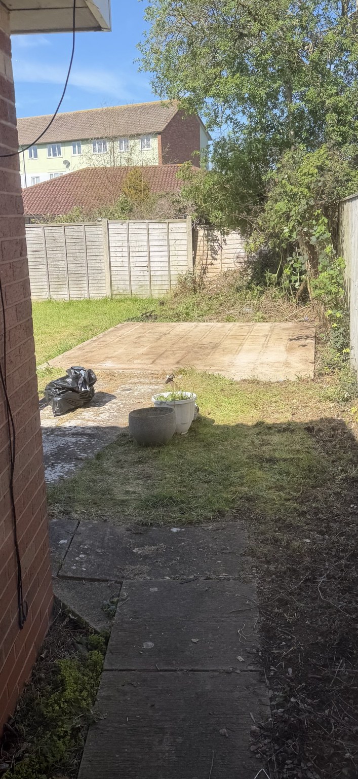 Area after shed clearance