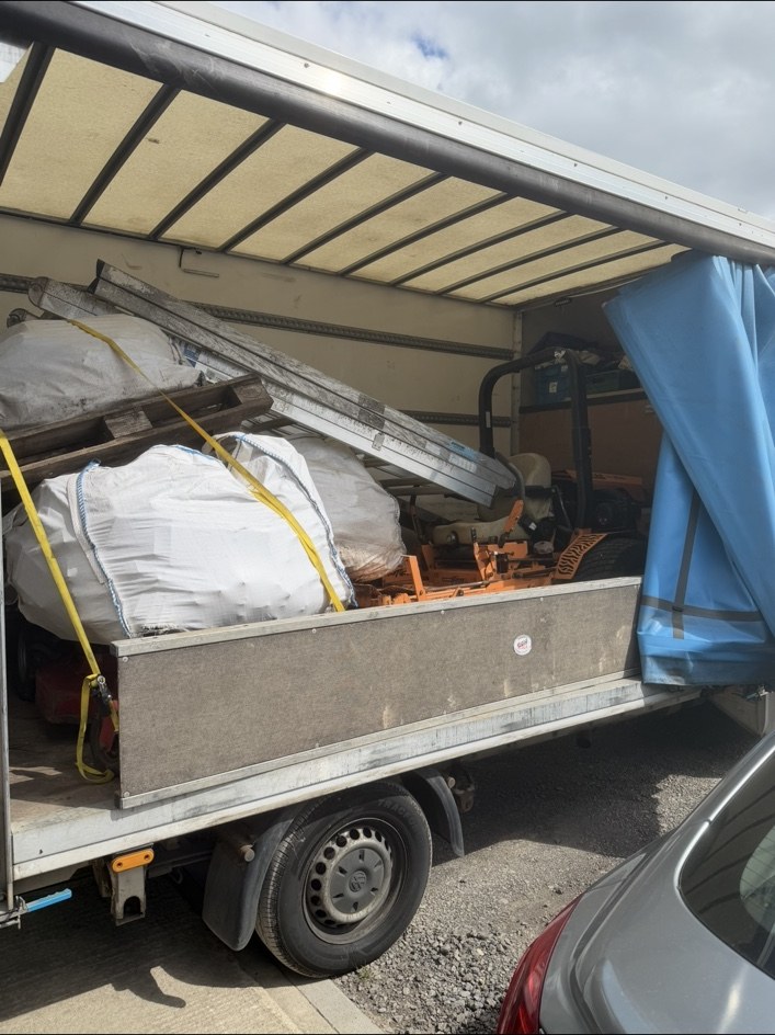 Large load prepared for transport